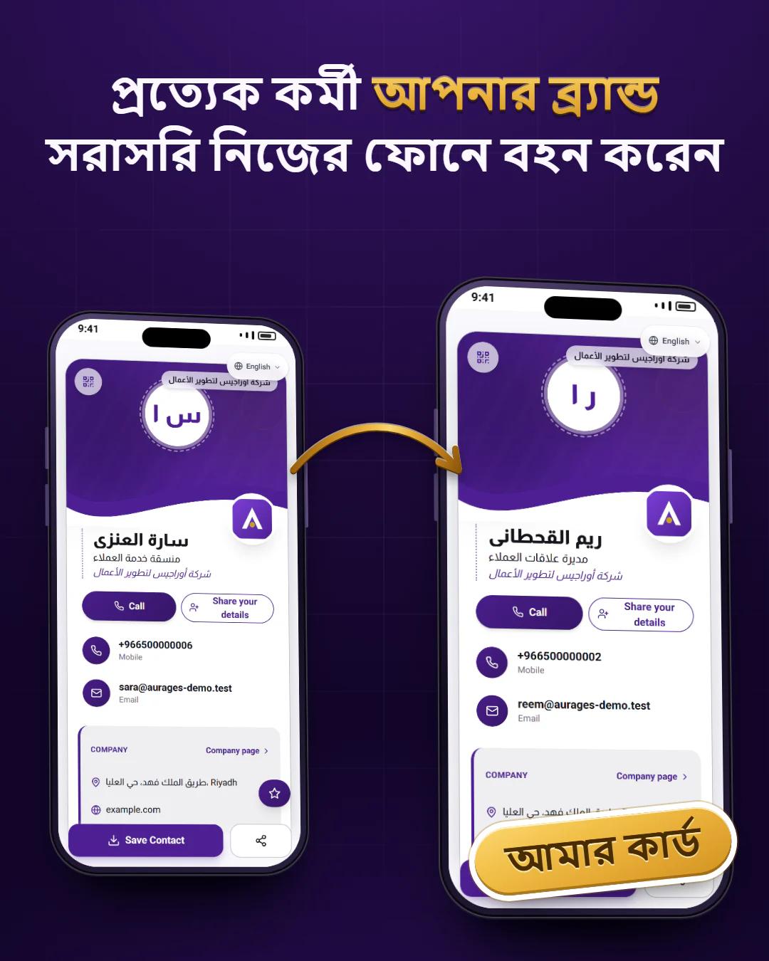 প্রত্যেক কর্মীর জন্য একটি কার্ড