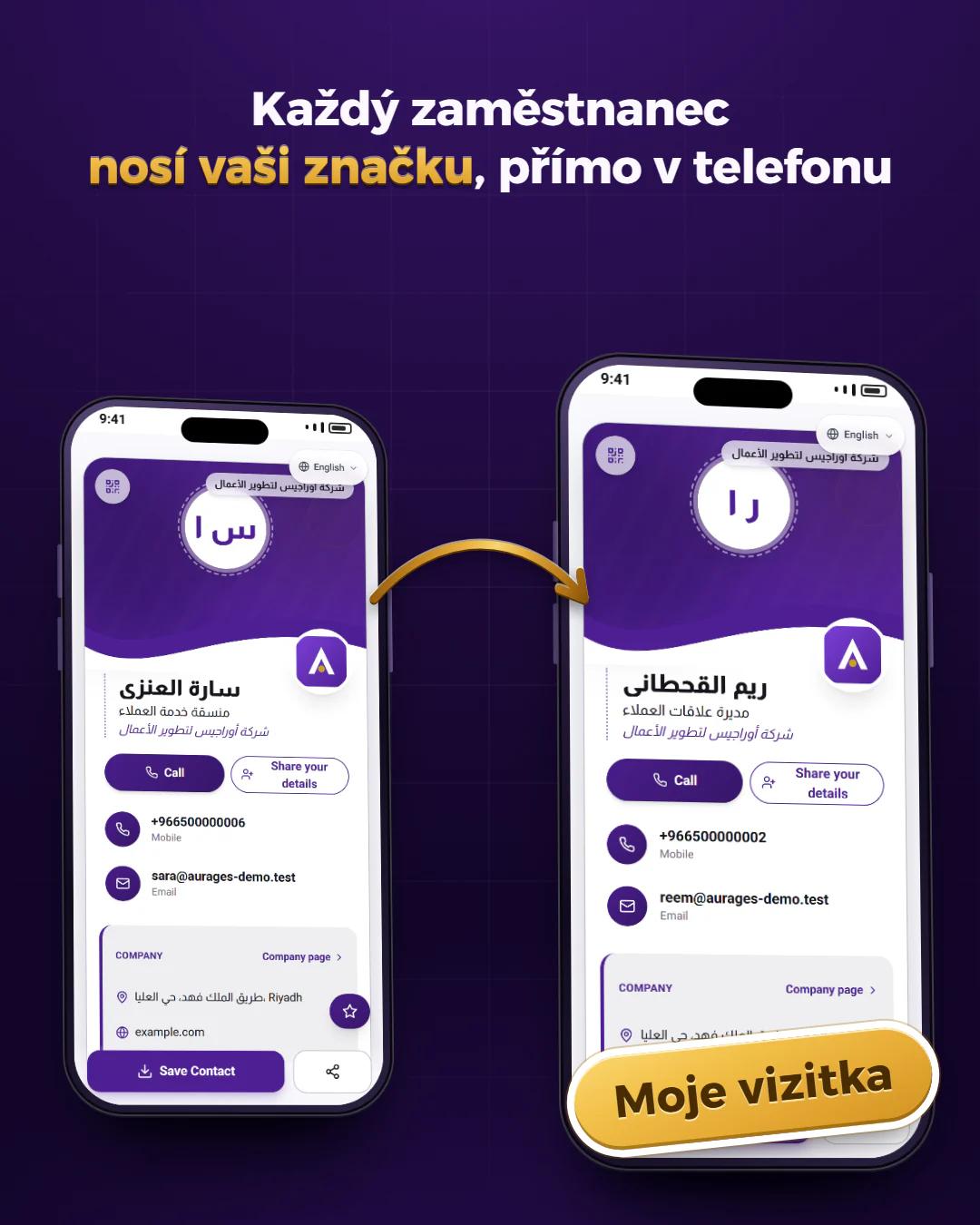 Vizitka pro každého zaměstnance