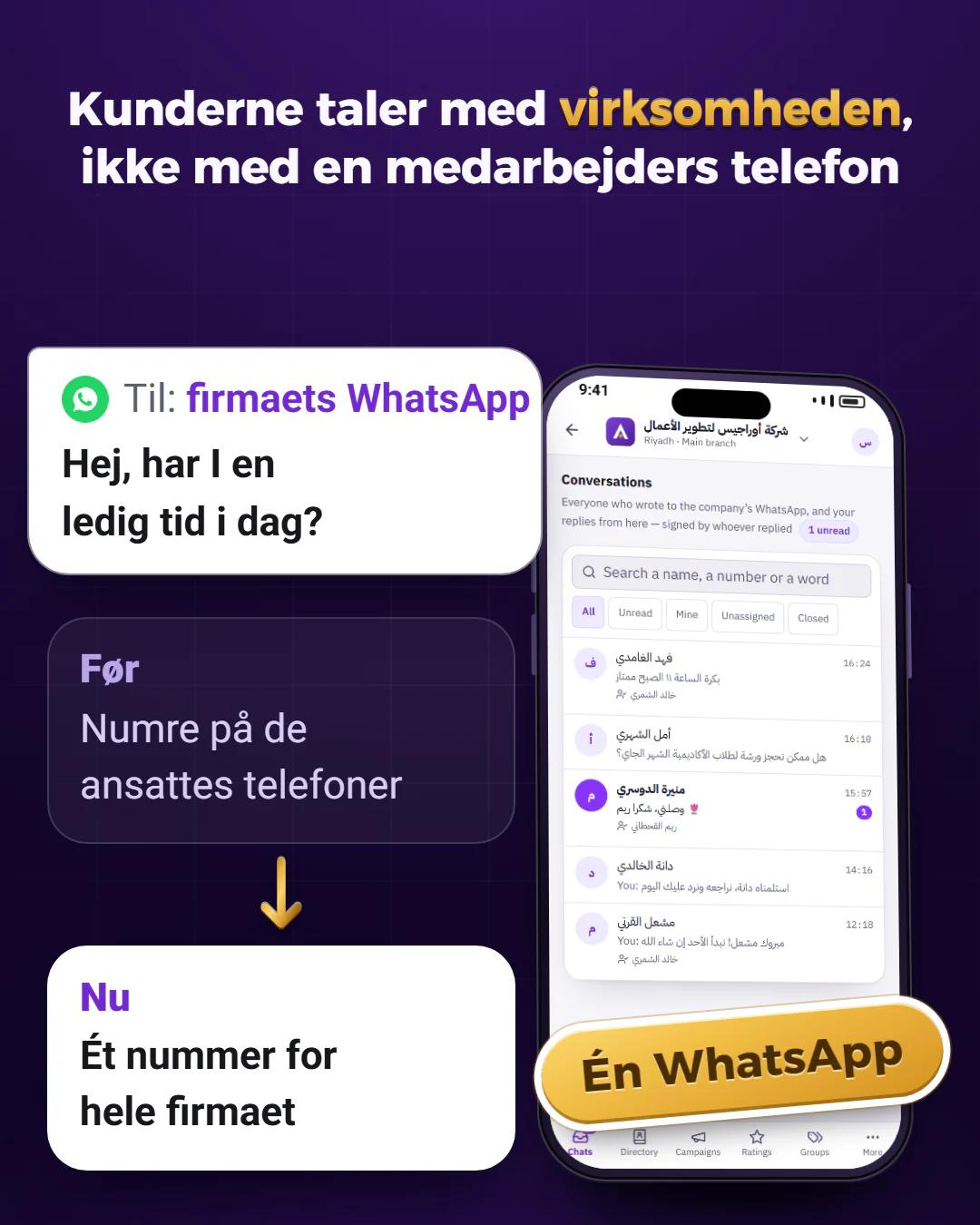Ét nummer til hele virksomheden