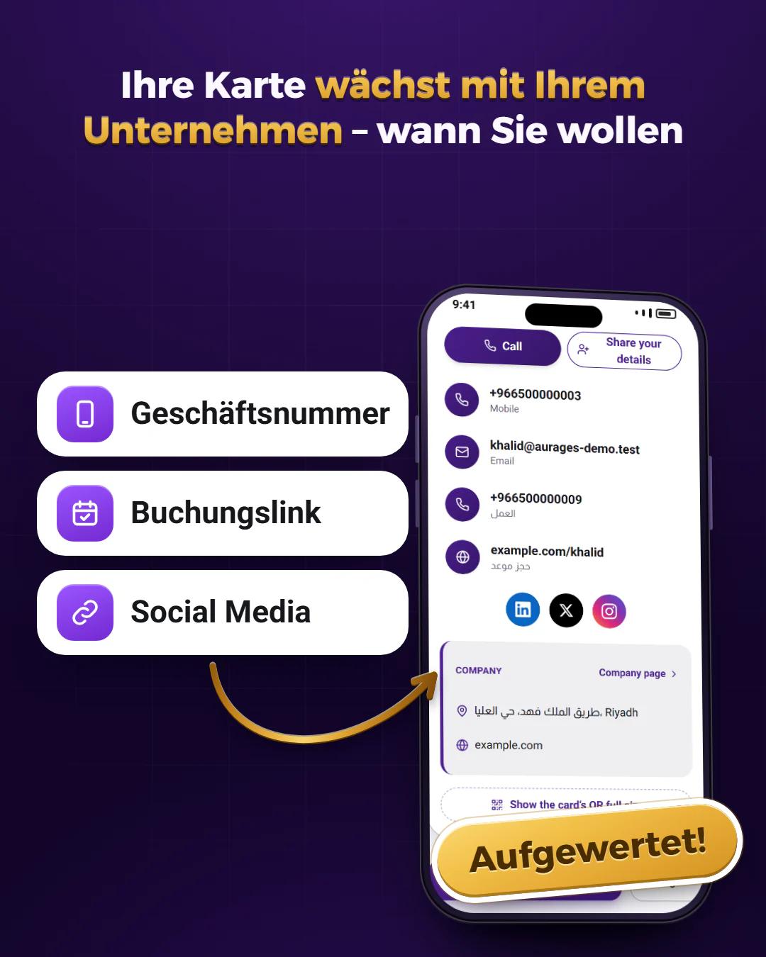 Werten Sie Ihre Karte auf