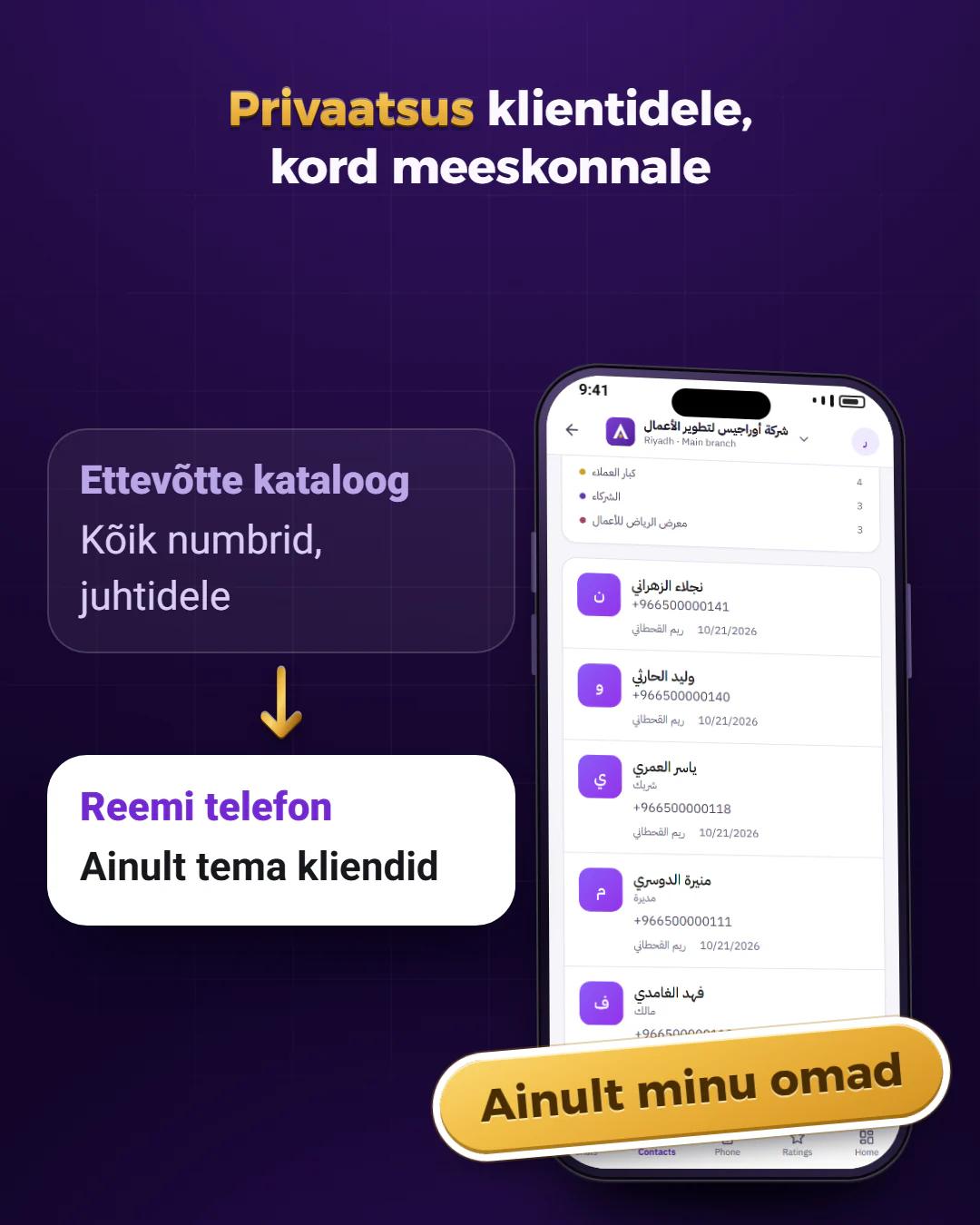 Igaühel ainult tema oma