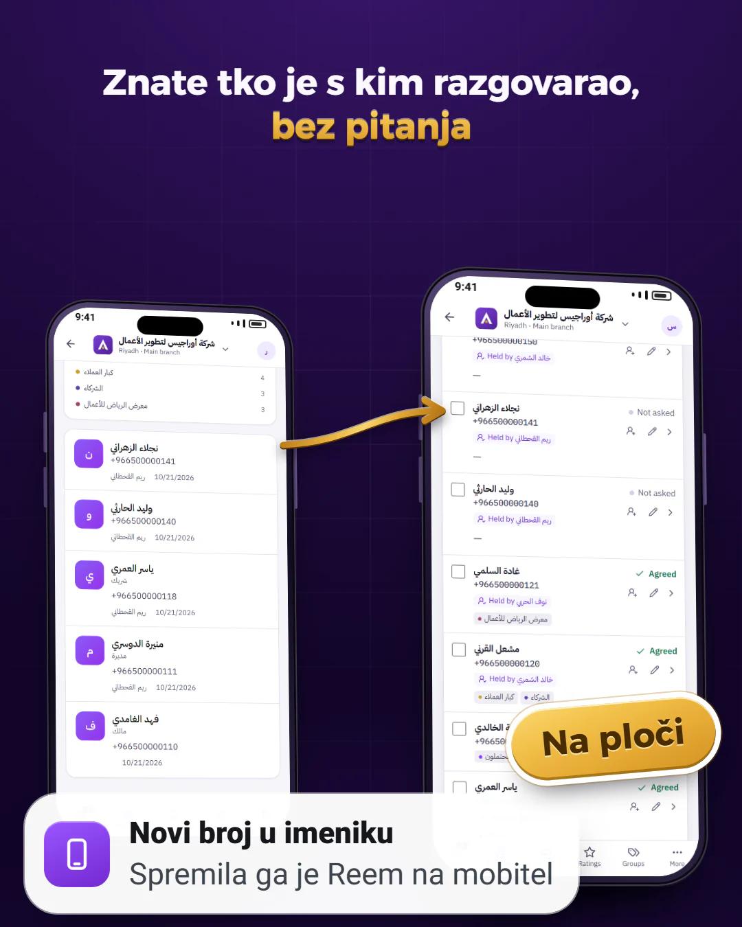 Spremljeno kod njega, vidljivo kod vas