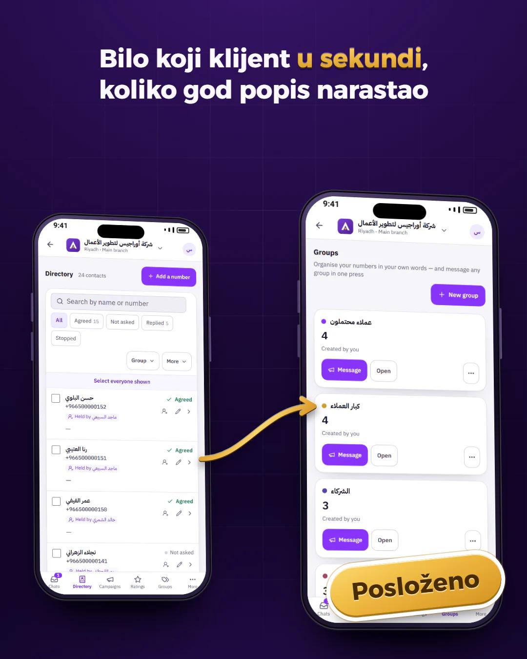 Posložite imenik