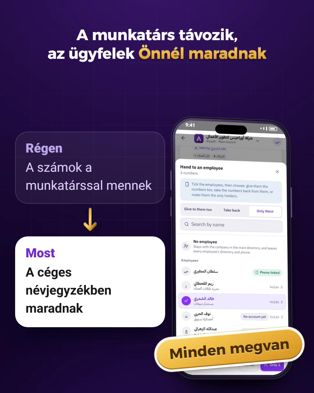 A számaik az Önöké maradnak