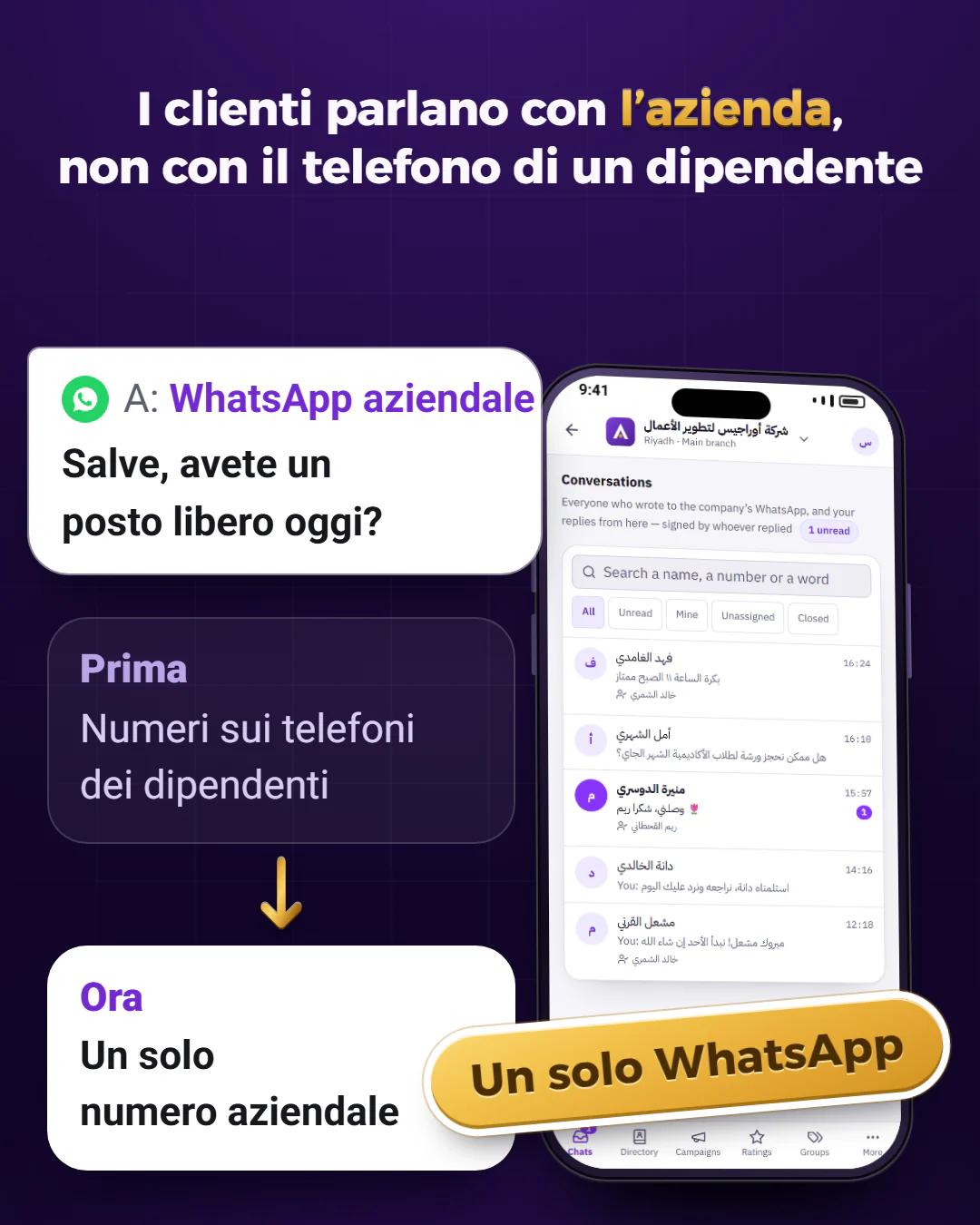 Un numero per tutta l’azienda