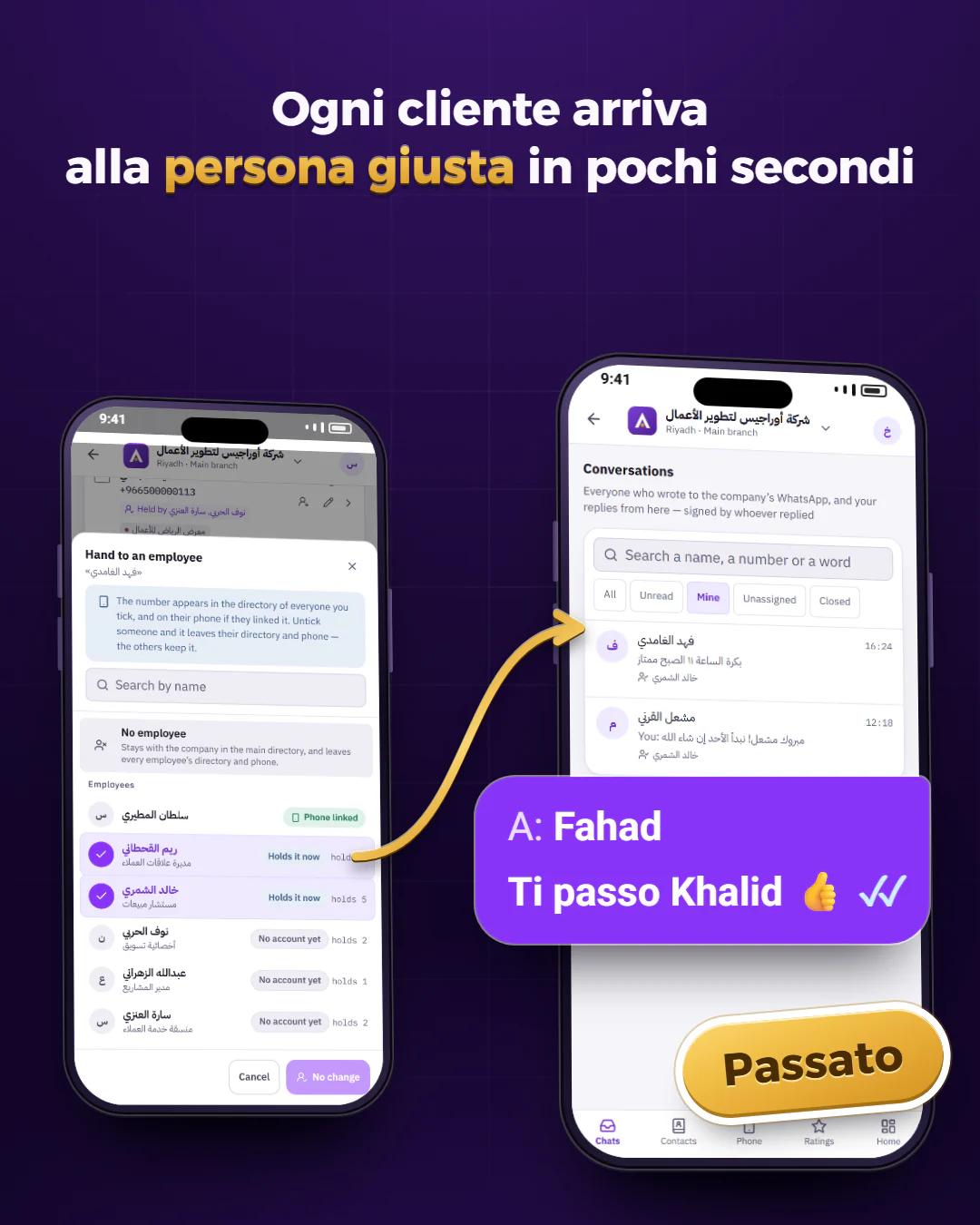 Affida il cliente alla persona giusta
