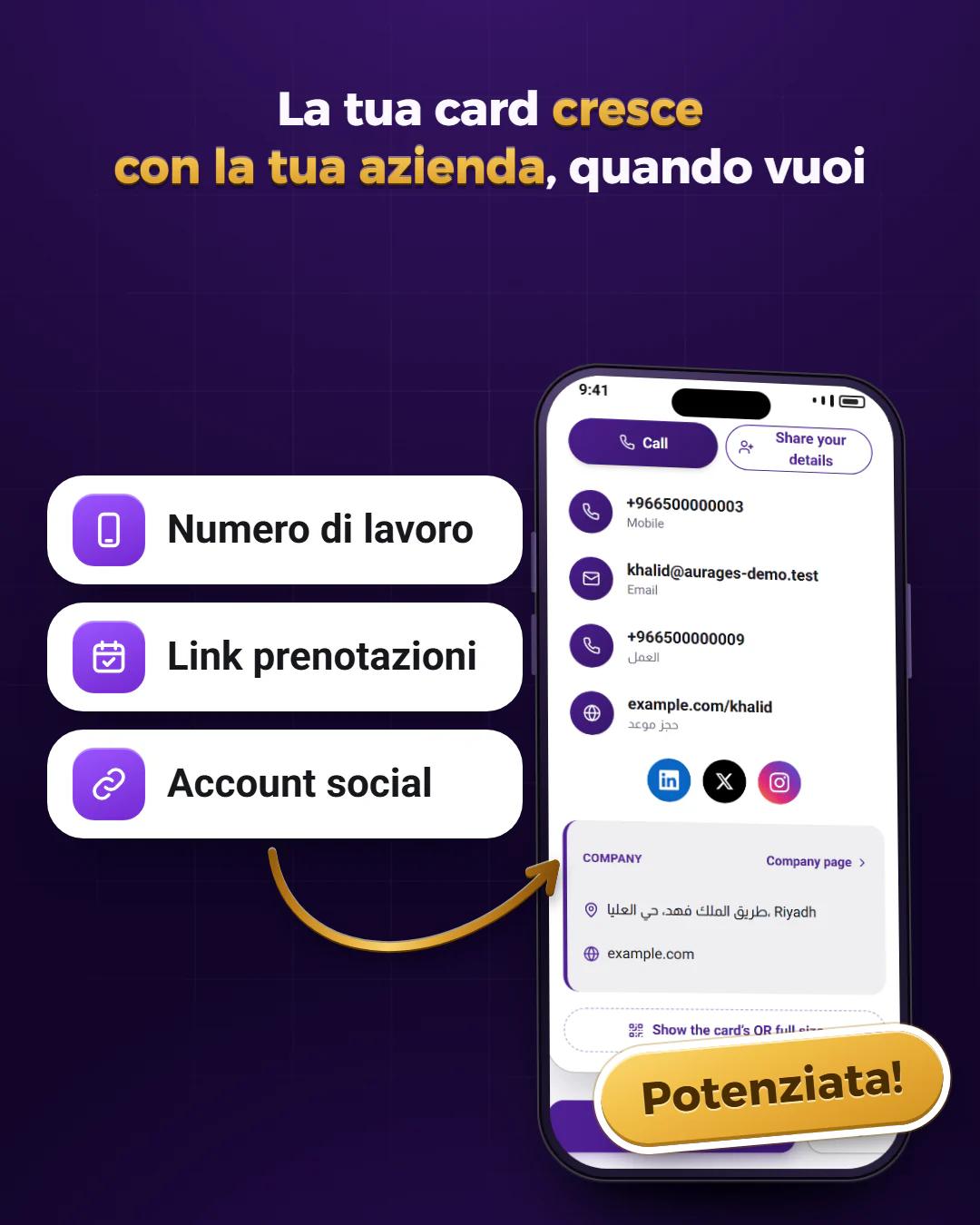 Potenzia la tua card