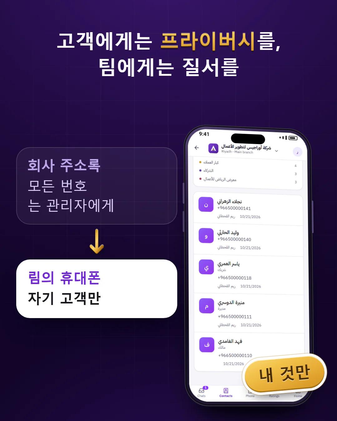 각자 자기 몫만