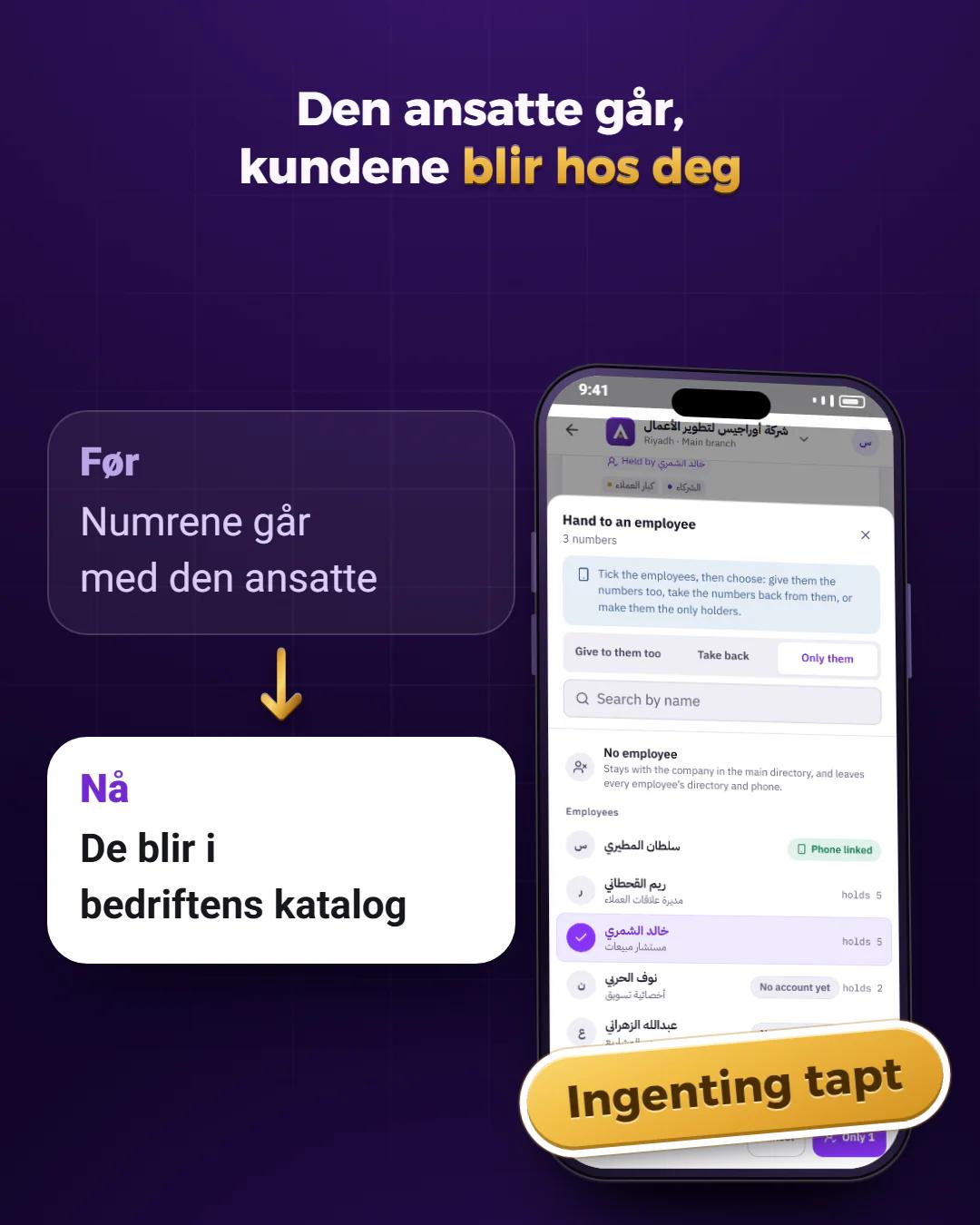Numrene deres forblir deres