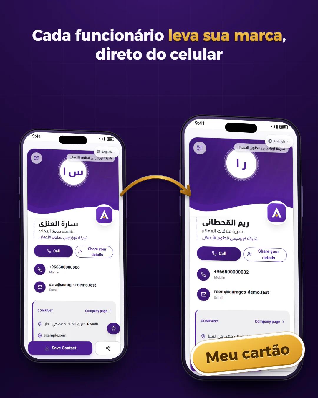 Um cartão para cada funcionário