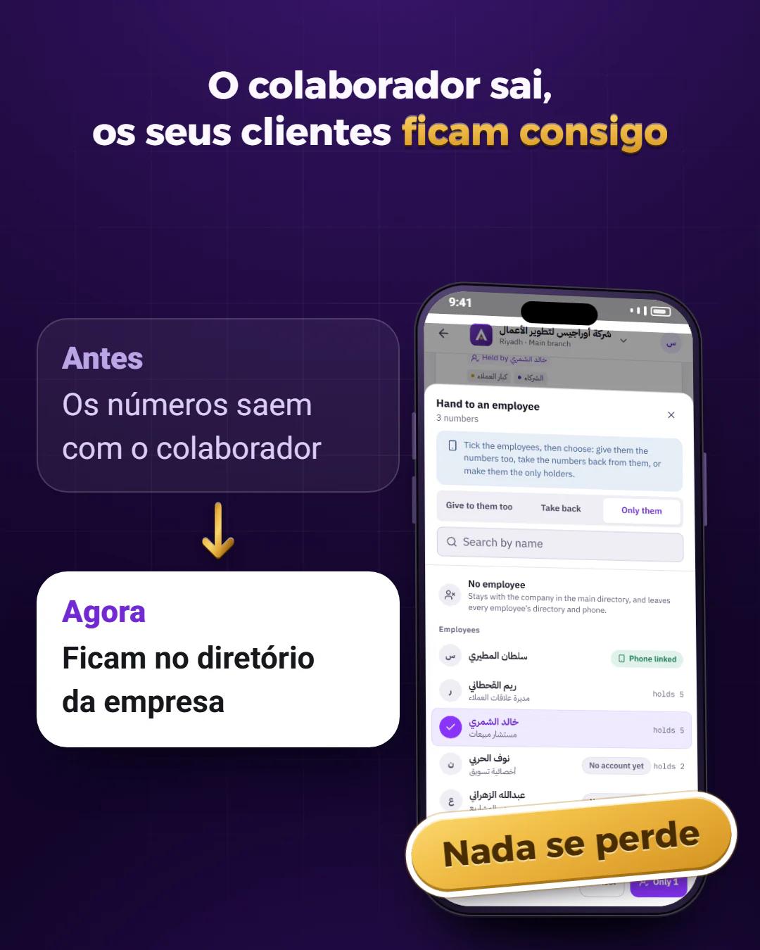 Os seus números continuam seus