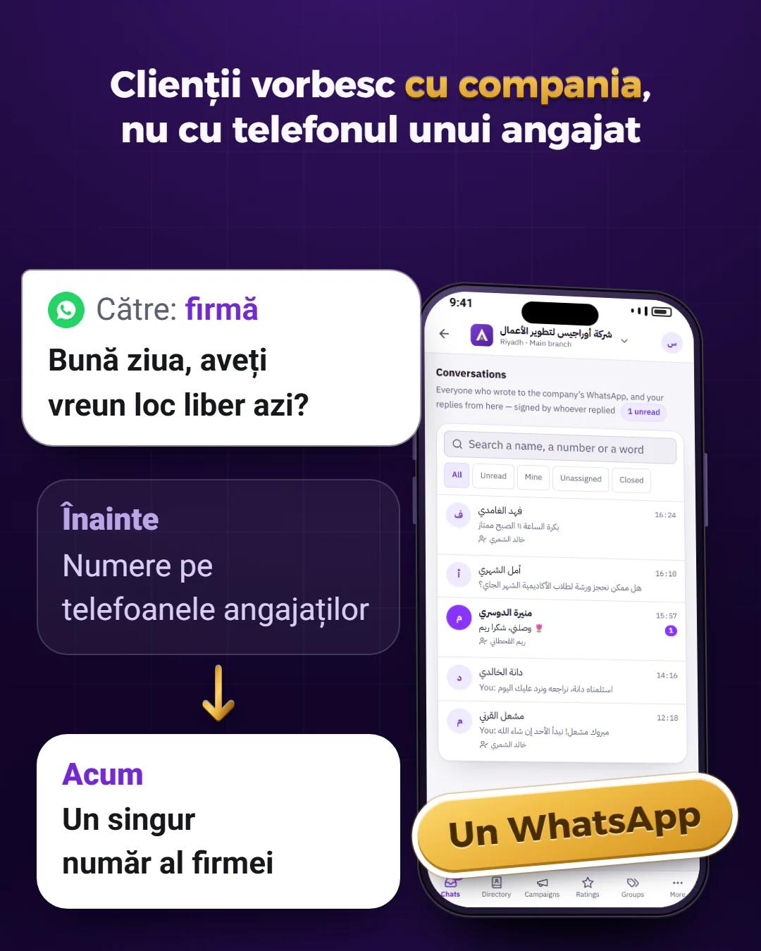 Un număr pentru toată compania