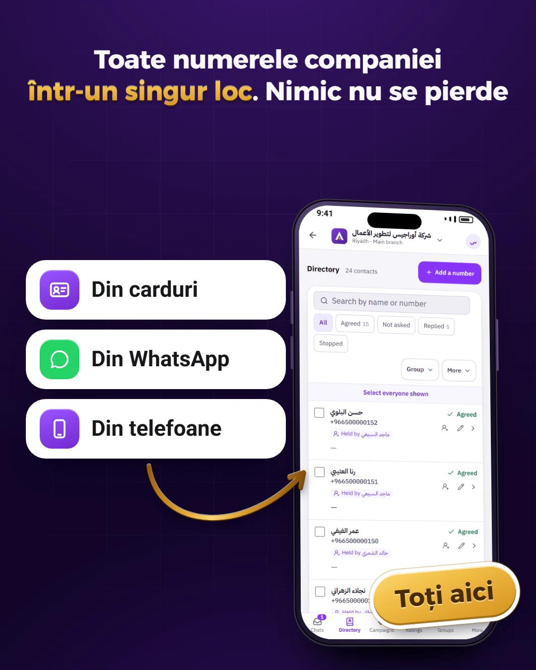 Agenda telefonică a companiei