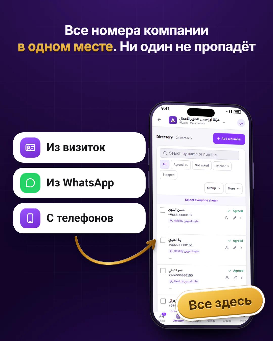 Телефонный справочник компании
