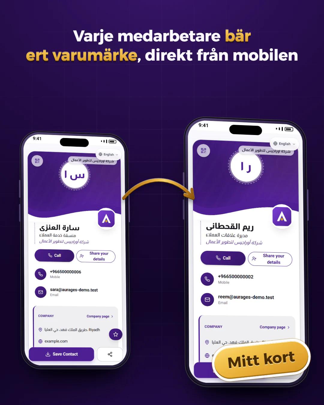 Ett kort för varje medarbetare