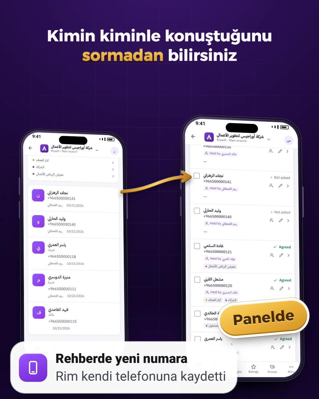 Onda kayıtlı, sizde görünür