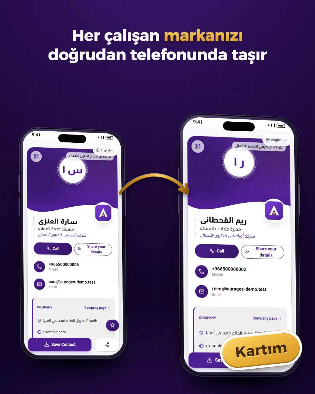 Her çalışana bir kart