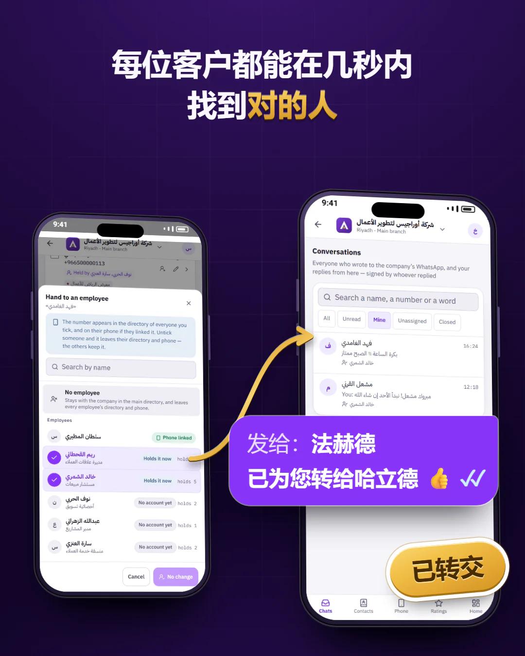 把客户交给对的人
