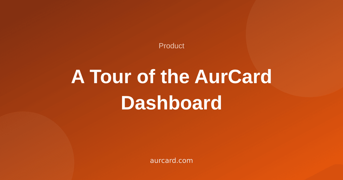Article cover explaining the AurCard dashboard sections