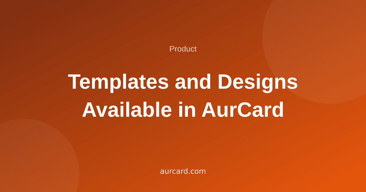 Article cover about AurCard templates and designs