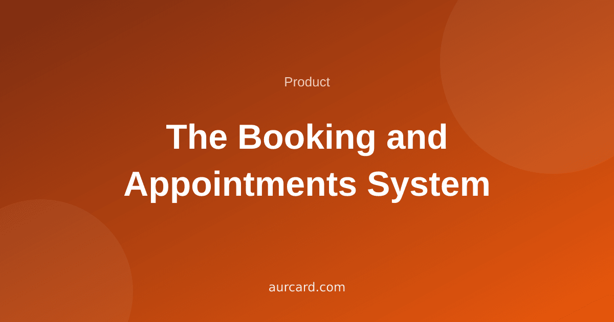 Article cover about the booking and appointments system