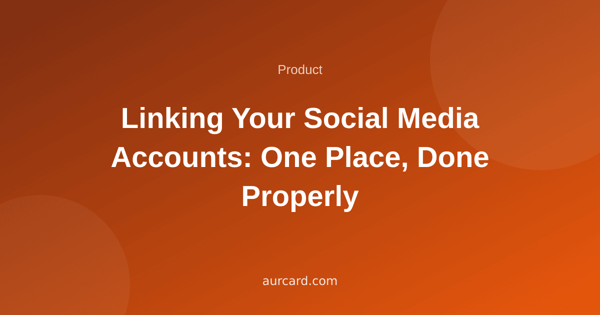 Article cover about connecting social media accounts to a digital card