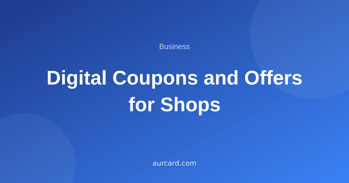 Article cover about digital coupons and offers for shops