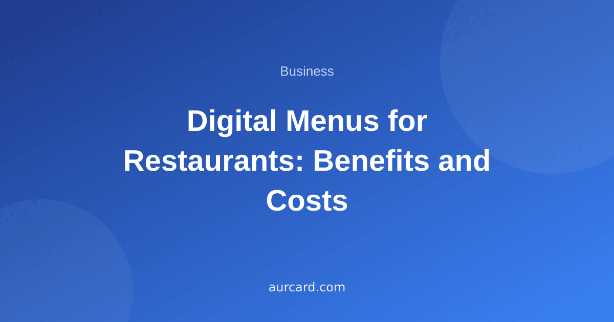 Article cover about digital menus for restaurants