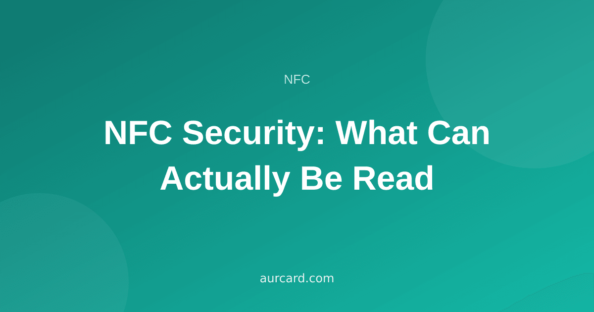 Article cover about NFC security and what can be read