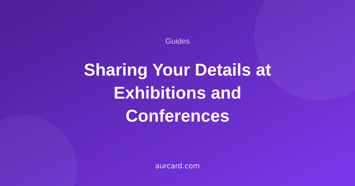 Article cover about sharing contact details at exhibitions