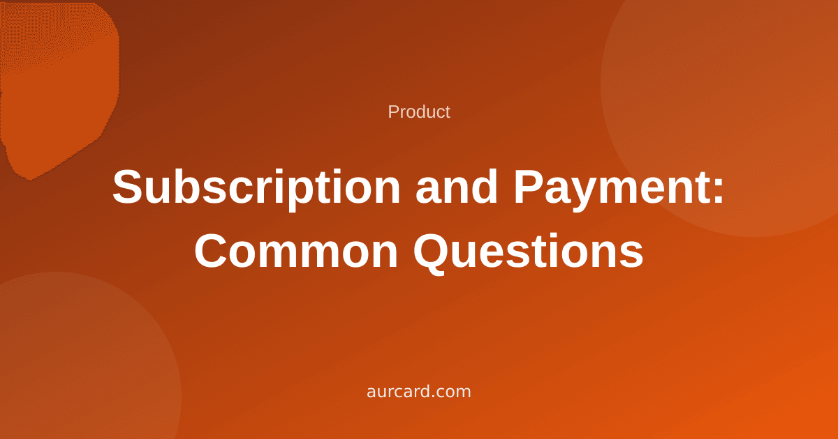 Article cover about subscription and payment questions