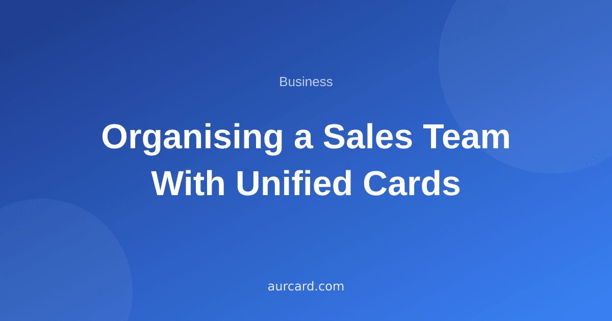 Article cover about unified digital cards for sales teams