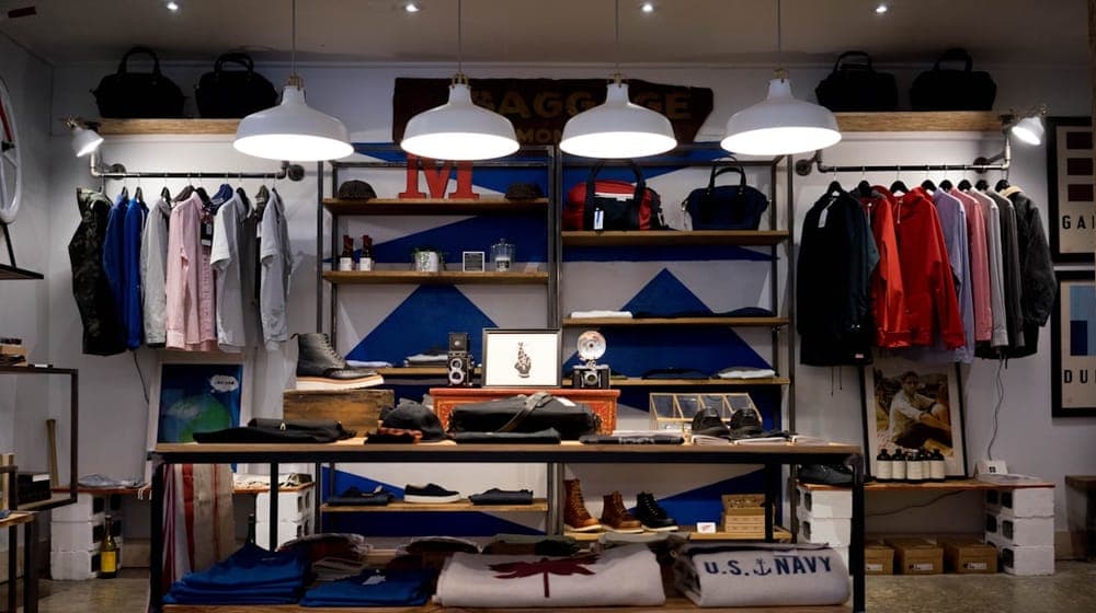 Trendy apparel store