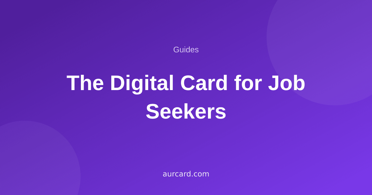 Article cover about digital business cards for job seekers