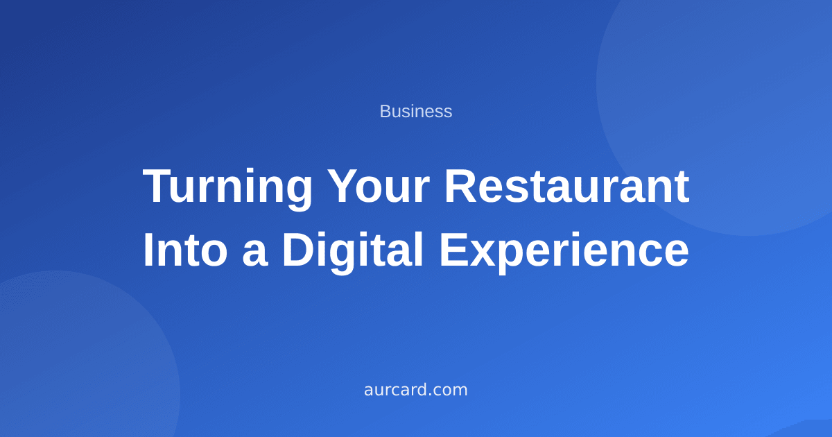 Article cover about restaurant digital transformation